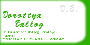 dorottya ballog business card